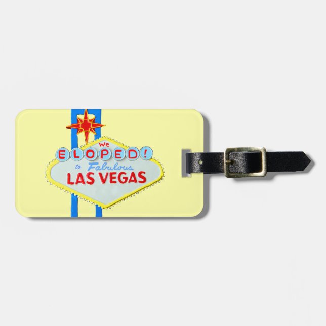 Las Vegas Wedding Elope Luggage Tag (Front Horizontal)