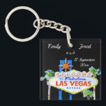 Las Vegas Wedding Favour   Keychain<br><div class="desc">Personalised Las Vegas wedding favour . This keychain featuring the famous welcome to fabulous Las Vegas sign. Change text as well as font colour and style by clicking on personalise and then on the next screen select "click to customise further."</div>