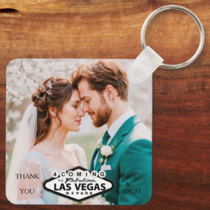 Las Vegas Wedding Favour Photo Thank You Key Ring