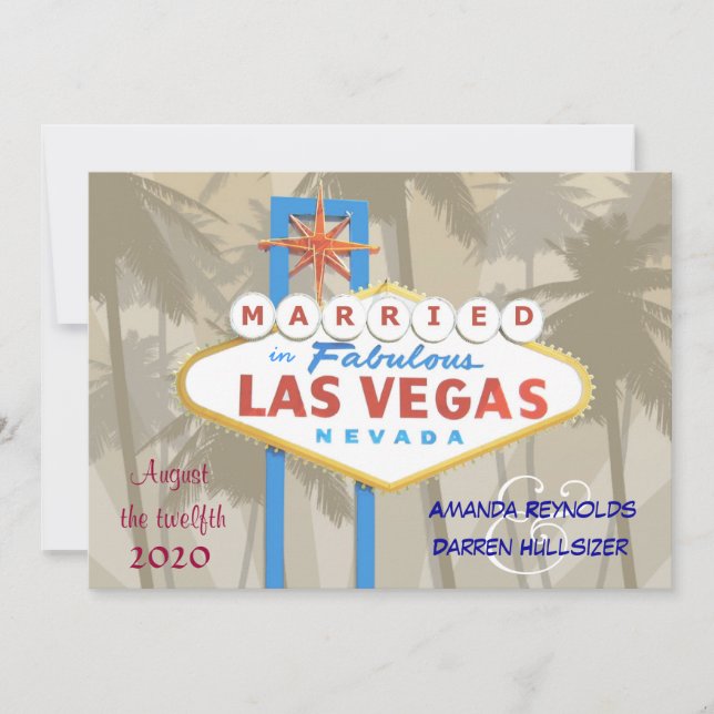 Las Vegas Wedding Invitations (Front)