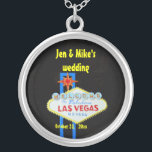 Las Vegas Wedding Memento Silver Plated Necklace<br><div class="desc">A Las Vegas necklace designed for lots of options for personalised choices,  to celebrate any occasion from a wedding to a special birthday.</div>