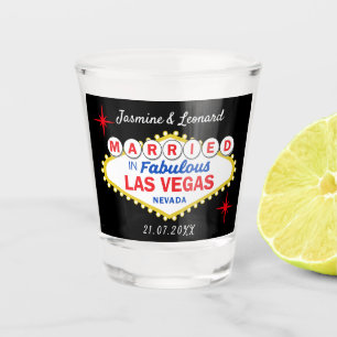 Las Vegas Wedding Party Favor Shot Glass