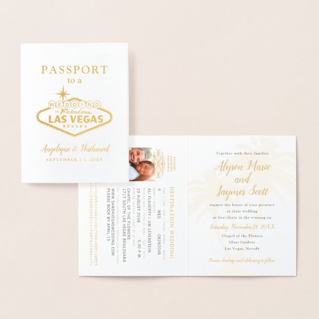 Las Vegas Wedding Passport Invitation (Display)