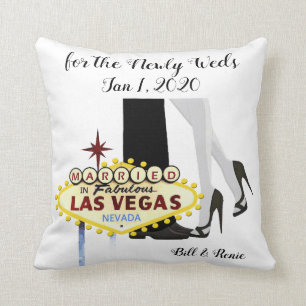 Las Vegas Wedding Personalised Throw Pillow