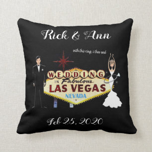 Las Vegas Wedding Personalised Throw Pillow