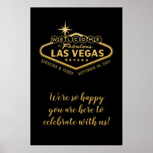 Las Vegas Wedding Personalized 24x36 Welcome Sign