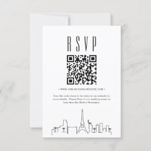 Las Vegas Wedding QR code RSVP Invitation