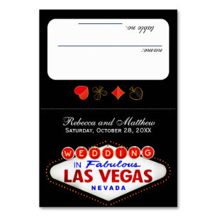 Las Vegas Wedding Reception Escort Card Table No.
