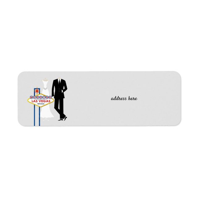 Las Vegas Wedding Return Address Label (Front)