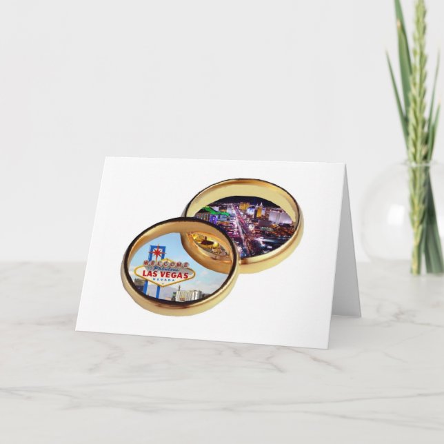 Las Vegas Wedding Rings Card (Front)