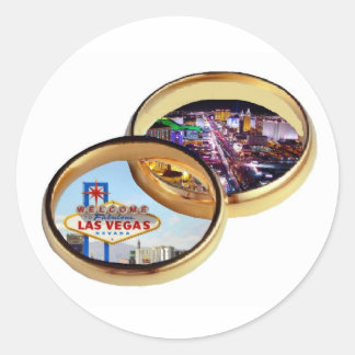 Las Vegas Wedding Rings Sticker