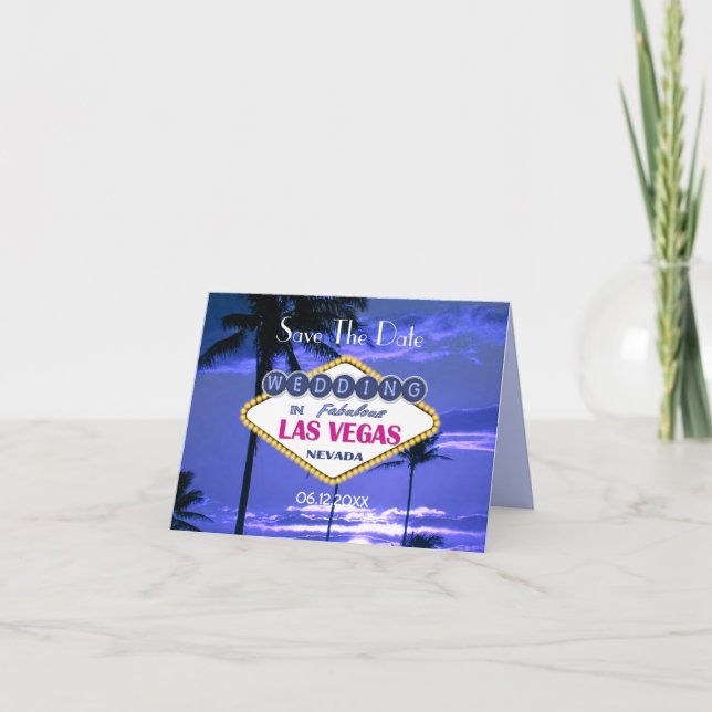Las Vegas Wedding - Save the Date Announcement (Front)