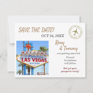 Las Vegas Wedding, Save the Date  Card