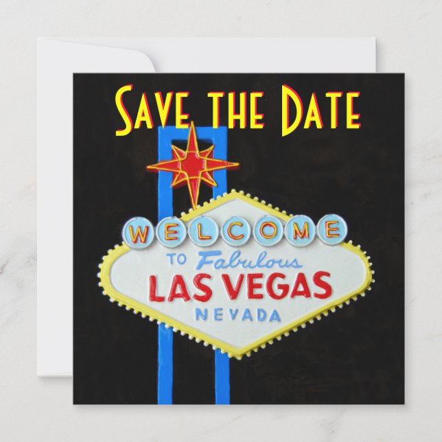 Las Vegas Wedding Save the Date Invitation (Front)