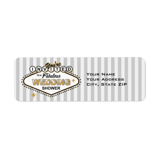 Las Vegas Wedding Shower Label Return Address Label