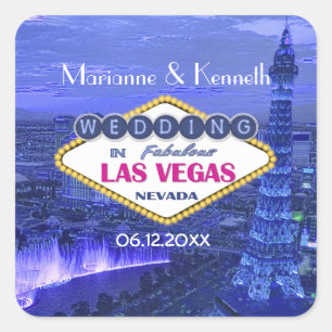 Las Vegas Wedding Square Sticker