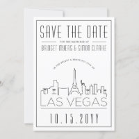 Las Vegas Wedding | Stylised Skyline Save the Date
