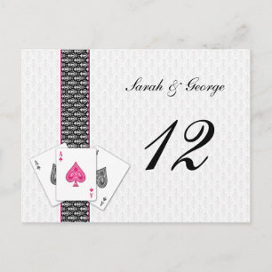 Las Vegas Wedding Table numbers Postcard