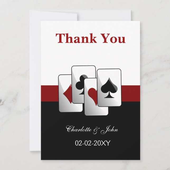 Las Vegas Wedding Thank You cards (Front)