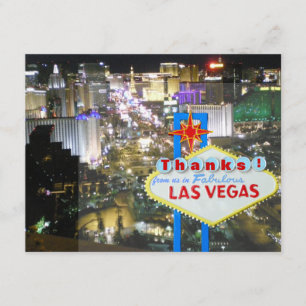 Las Vegas Wedding Thank You from bride and groom Announcement