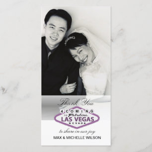 Las Vegas Wedding Thank You Photo Card