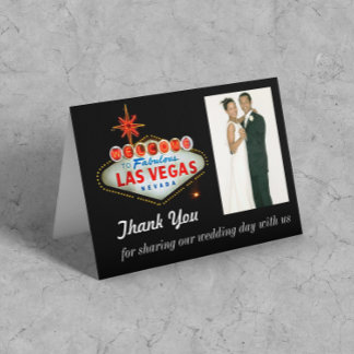 Las Vegas Wedding Thank You Photo Cards