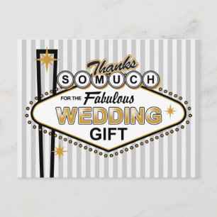 Las Vegas Wedding Thank You Postcard