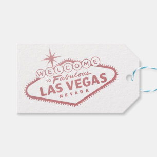 Las Vegas Wedding Thank You Rose Gold Pink Favour Gift Tags