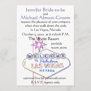 Las Vegas Wedding : walk down the aisle Invitation
