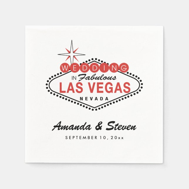 Las Vegas Wedding | Wedding Paper Napkins (Front)