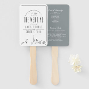 Las Vegas Wedding   Wedding Program Hand Fan
