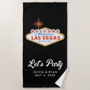 Las Vegas Wedding Welcome Bag Gift Favour Pool Beach Towel