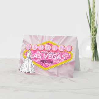 Las Vegas Wedding with Brides Dress Invitation