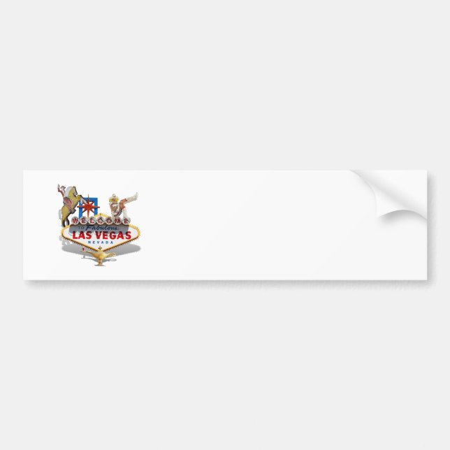 Las Vegas Welcome Sign Bumper Sticker (Front)