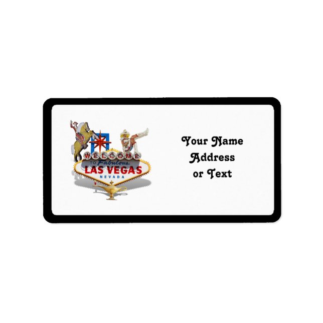 Las Vegas Welcome Sign Label (Front)