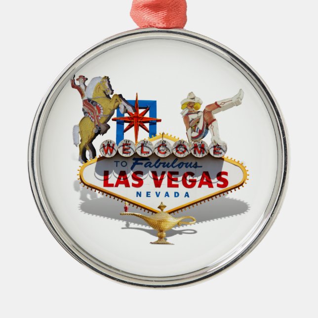 Las Vegas Welcome Sign Metal Tree Decoration (Front)