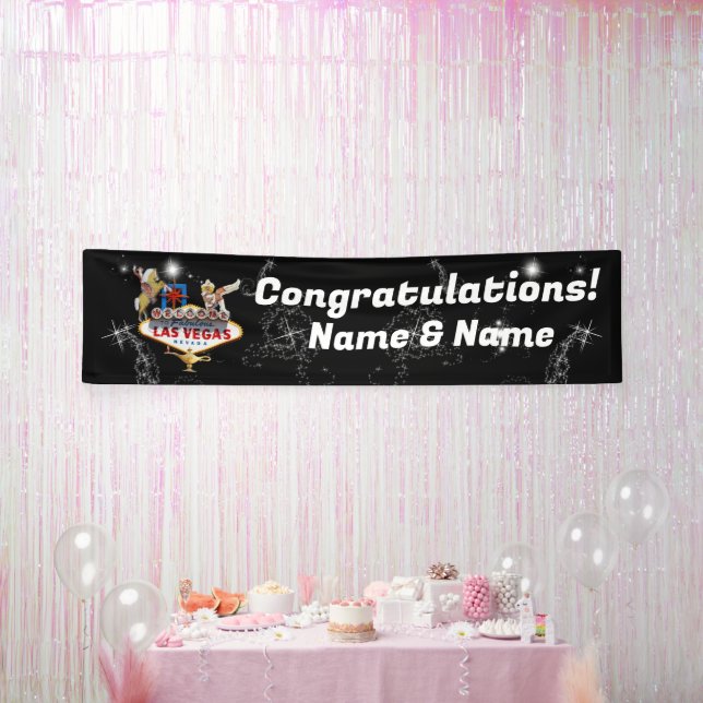 Las Vegas Welcome Sign On Starry Background (Party)