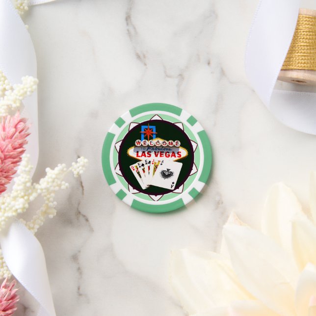 Las Vegas Welcome Sign Poker Chips (Wedding)