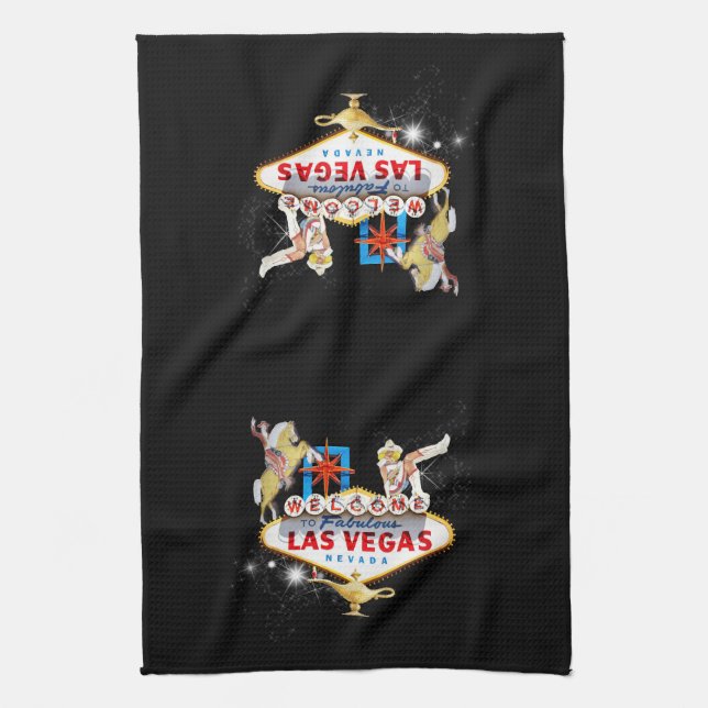 Las Vegas Welcome Sign Tea Towel (Vertical)
