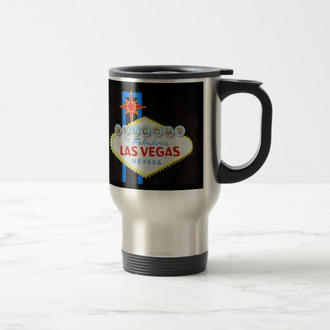 Las Vegas Welcome Sign Travel Mug (Right)