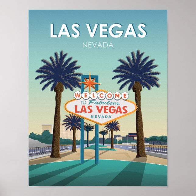 Las Vegas Welcome Sign Vintage Travel (Front)