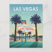 Las Vegas Welcome Sign Vintage Travel