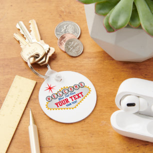 Las Vegas Welcome Sign Your Text Key Ring