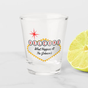 Las Vegas Welcome Sign Your Text Shot Glass