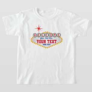 Las Vegas Welcome Text T-Shirt