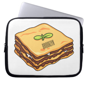 Lasagna cartoon illustration laptop sleeve