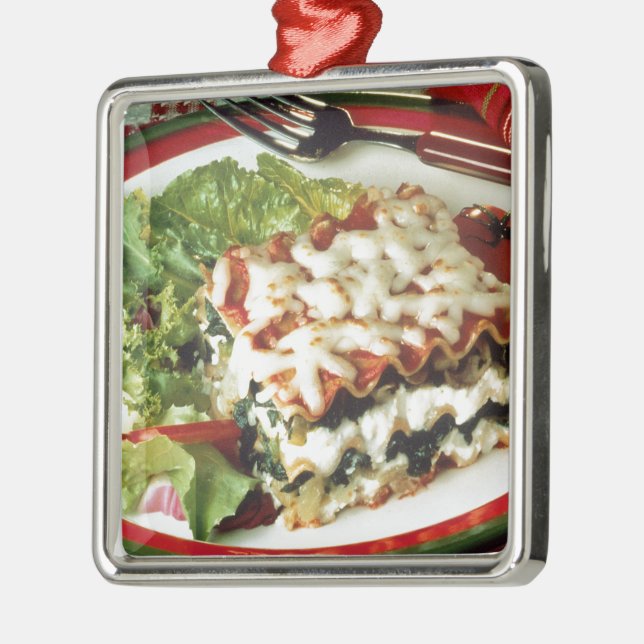 Lasagna Dinner Metal Tree Decoration (Left)