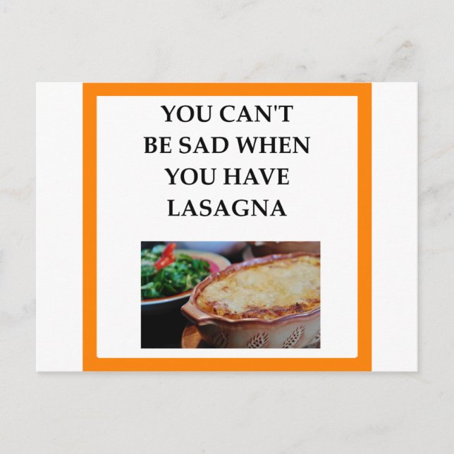 LASAGNA POSTCARD (Front)