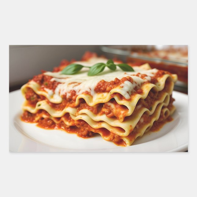 Lasagna Rectangular Sticker (Front)