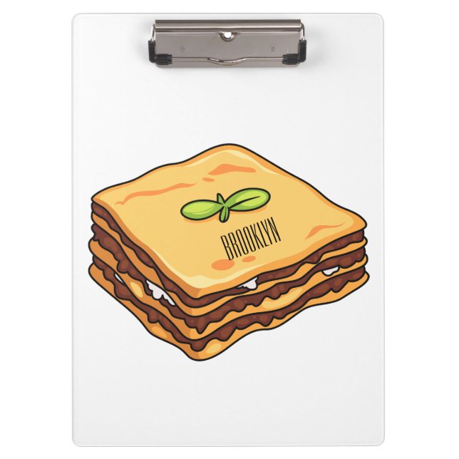 Lasagne cartoon illustration  clipboard (Front)